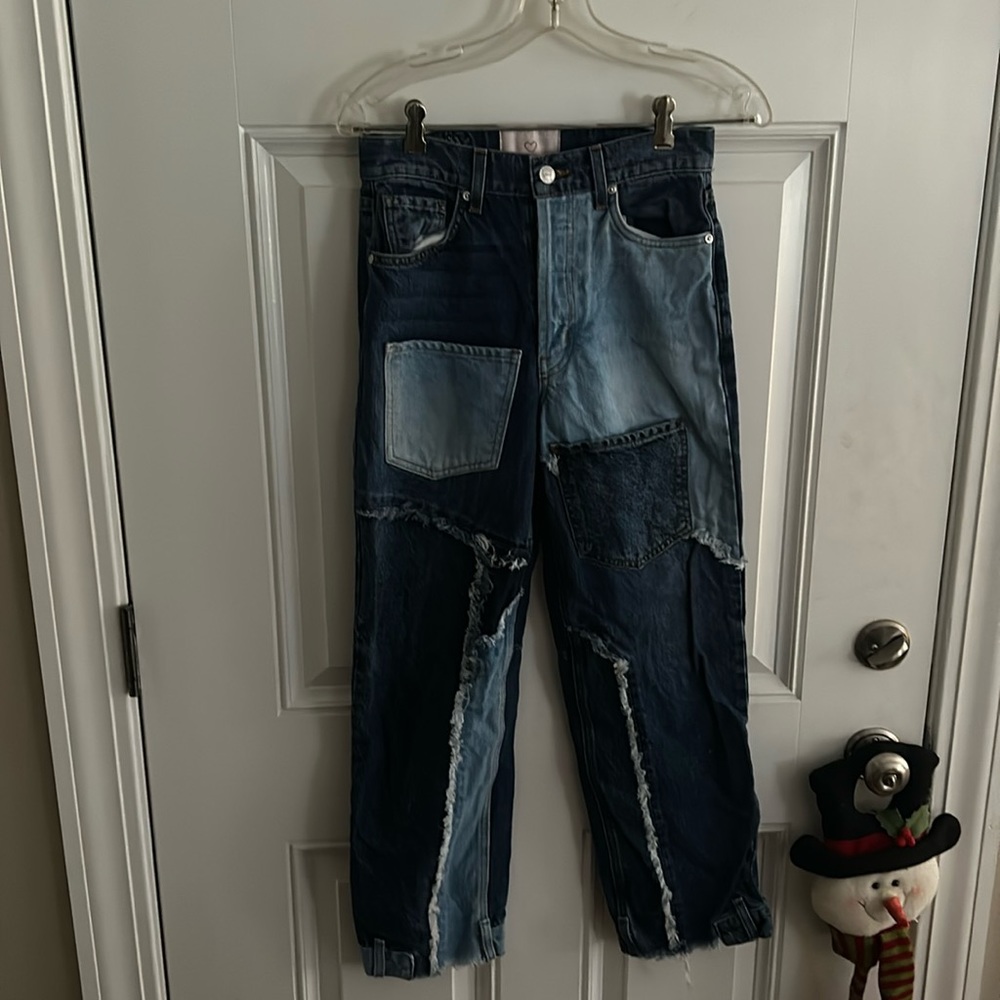 Revive sz 25 juniors patchwork jeans
